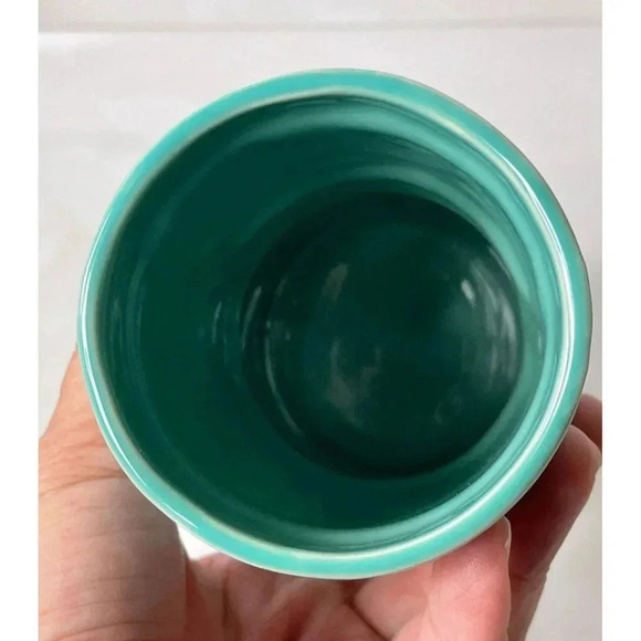 Malibu Ceramic Tiki Tropical Shot Glass Souvenir Green - Picture 6 of 8